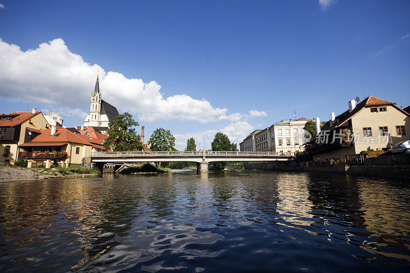 来自Vltava河的Cesky Krumlov